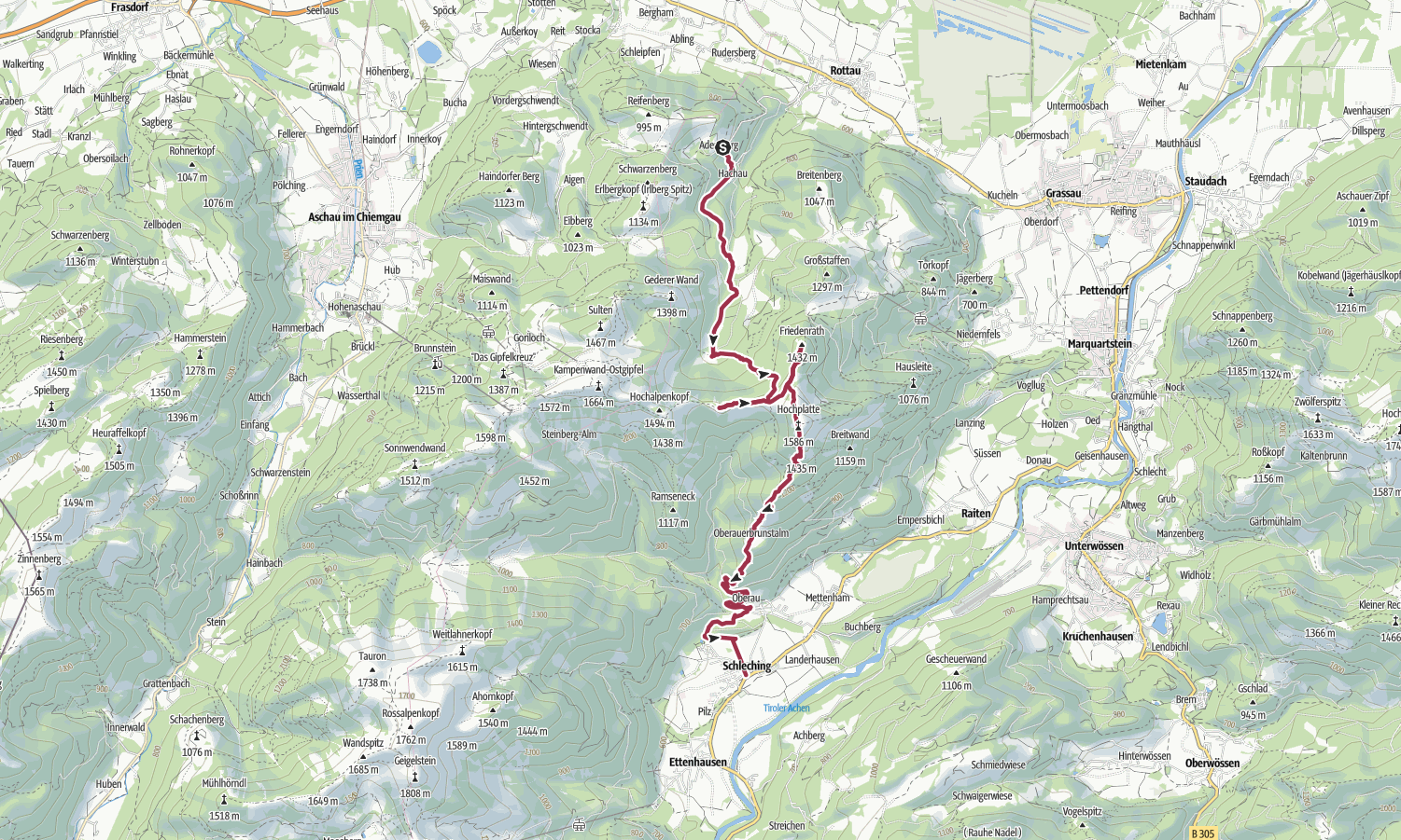 Erweiterung: Piesenhausener Hochalm + Friedenrath + Hochplatte