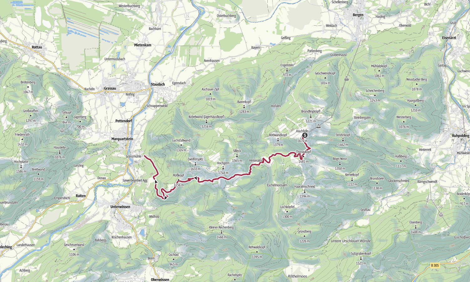 Aufstiegshilfe: Hochfelln-Seilbahn