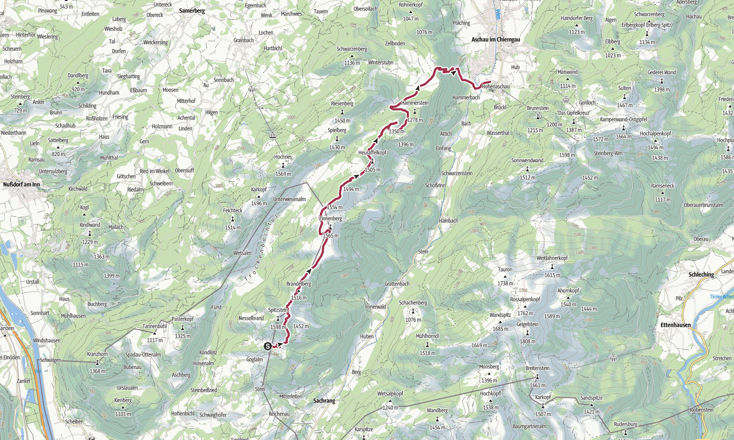 Erweiterung: Brandelberg + Zinnenberg + Heuraffelkopf + Laubenstein