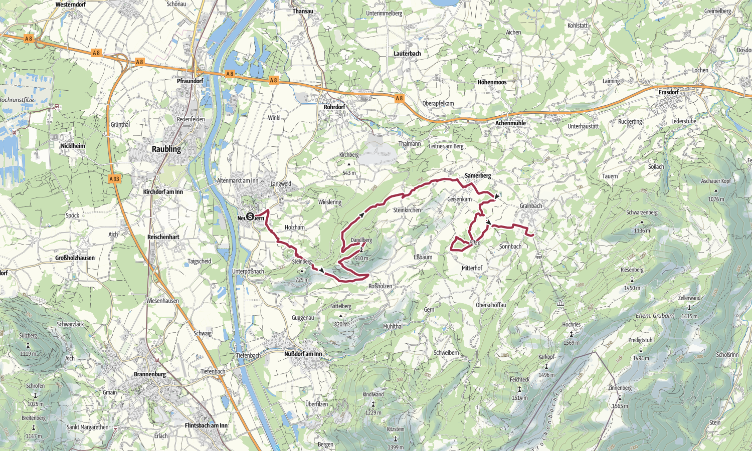 Erweiterung: Dandlberg + Samerberger Filze