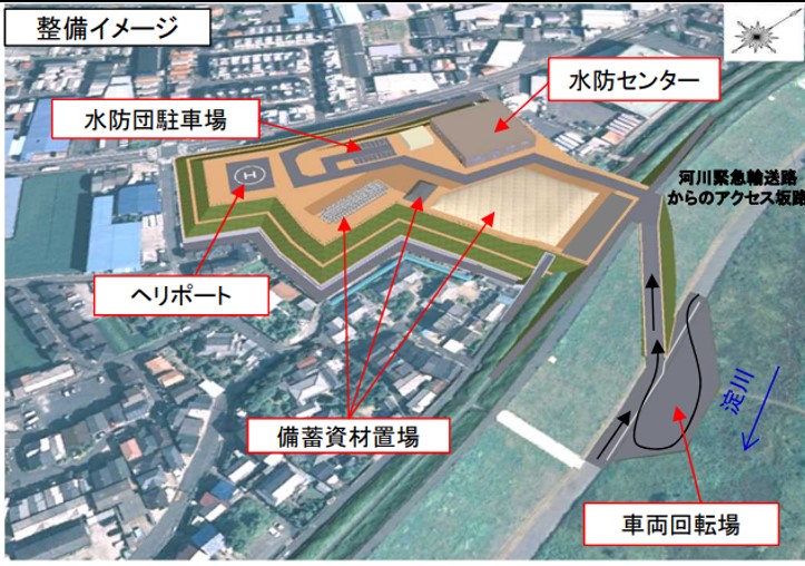 鳥飼地区河川防災ステーション計画推進2022年4月