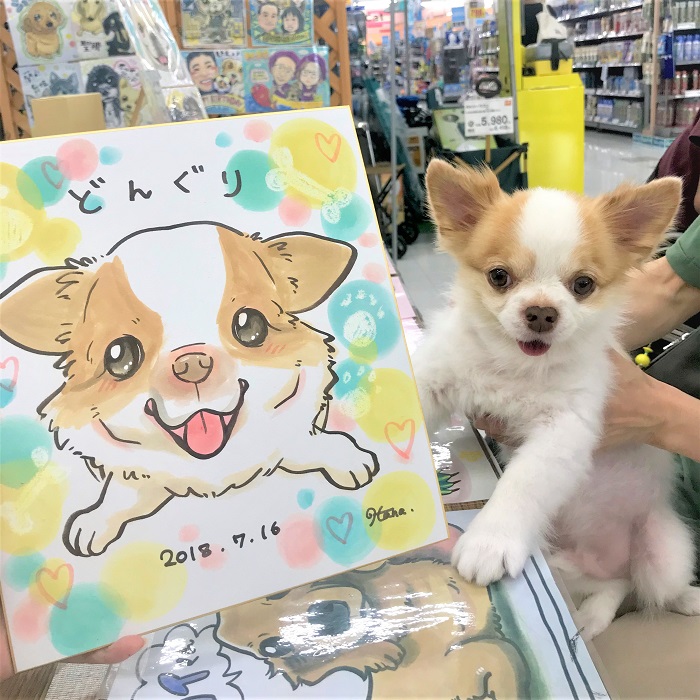 わんこの似顔絵
