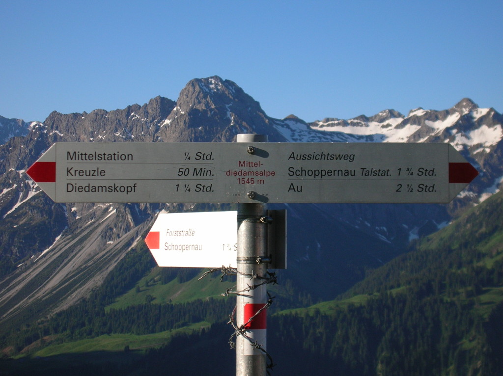 Bergwelt schon Schoppernau
