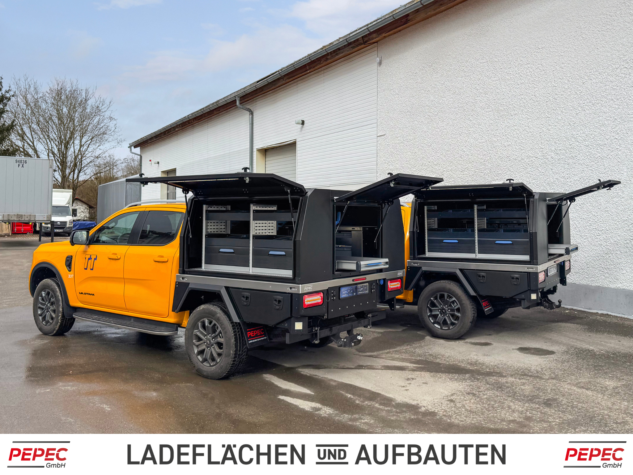 Ford Ranger Festaufbau als Baustellenfahrzeug mit Sortimo Innenausbau für Werkzeug und Material