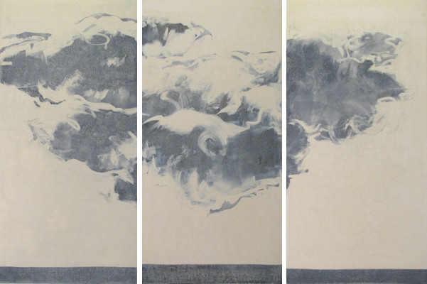 "Turbulence" monotype, 3 panel 48 x 82, 2011, $4000