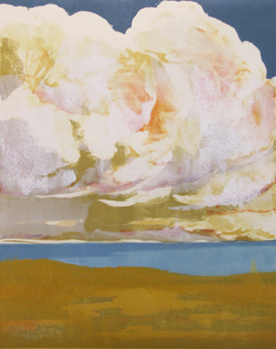 "Summer Day" monotype, 32x24, 2011 (sold)