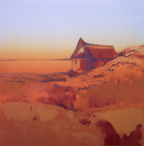 "Sanctuary" monotype, 24x24, 2009