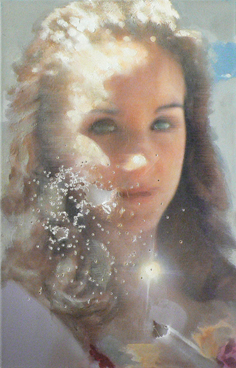 "LA. girl 2", 60x39cm, Öl auf LW, 2004 (gunshot)2008