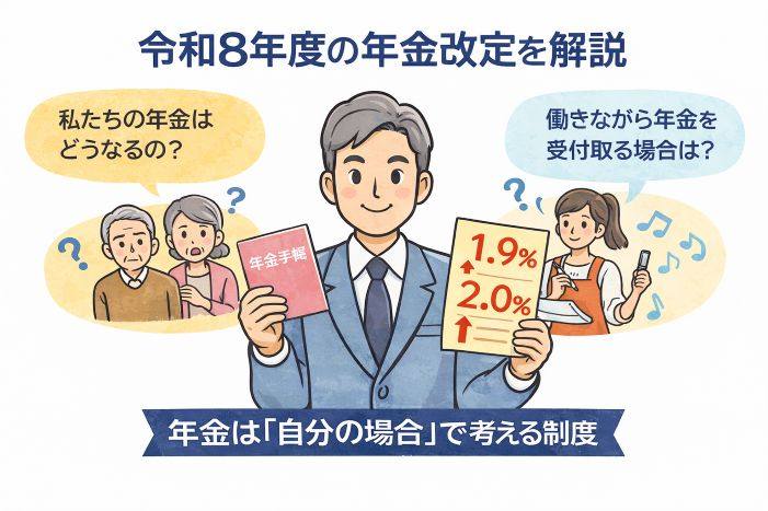 【名古屋｜年金改定】令和8年度の年金はいくら増える？毎年の仕組みと判断ポイントを社労士が整理