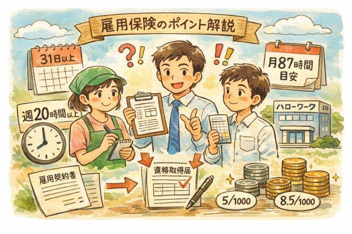 【保存版】雇用保険の加入条件をわかりやすく解説｜パート・アルバイト・シフト制の判断ポイント