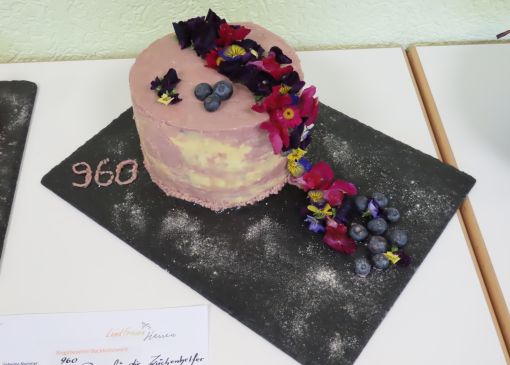 Vegane Kokostorte mit Blaubeeren