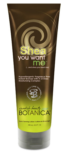 Shea You Want Me Botanica Collection Swedish Beauty zonnebankcreme zoncosmetica zonnebrand bronzer DHA Cosmetisch Natuurlijk Aftersun Huidverzorging