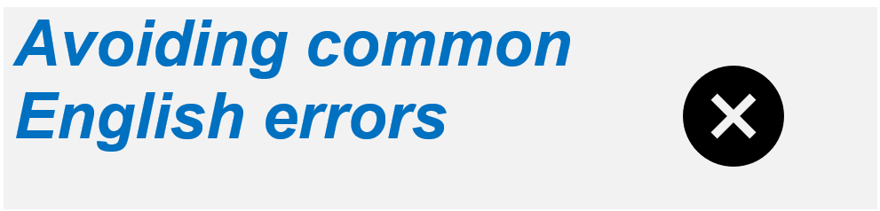 Avoiding common English errors