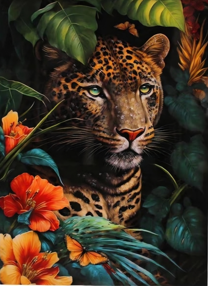 Canvas schilderij panther