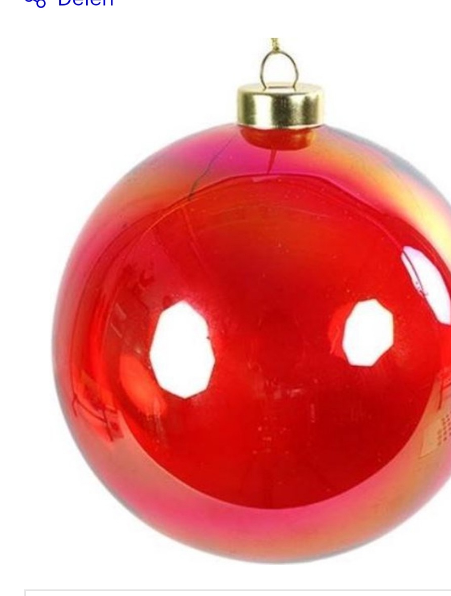 Kerstbal metallic 