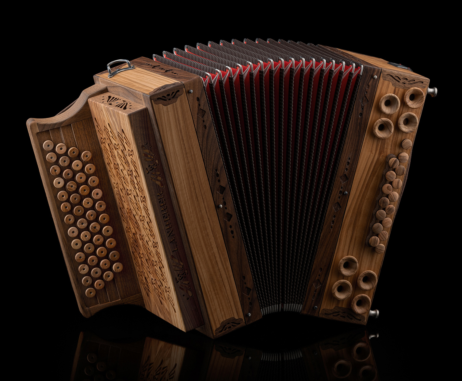 Landerer Massivholzharmonika Modell Standard - Steirische Harmonika steirische diatonische ...