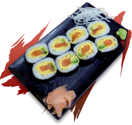 Maki omelette avocat et saumon