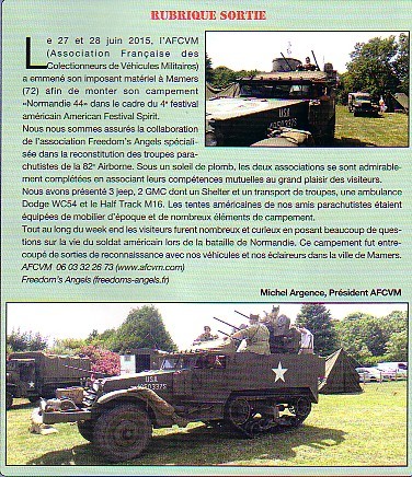 Revue "VÉHICULES MILITAIRES" n° 64 AFCVM