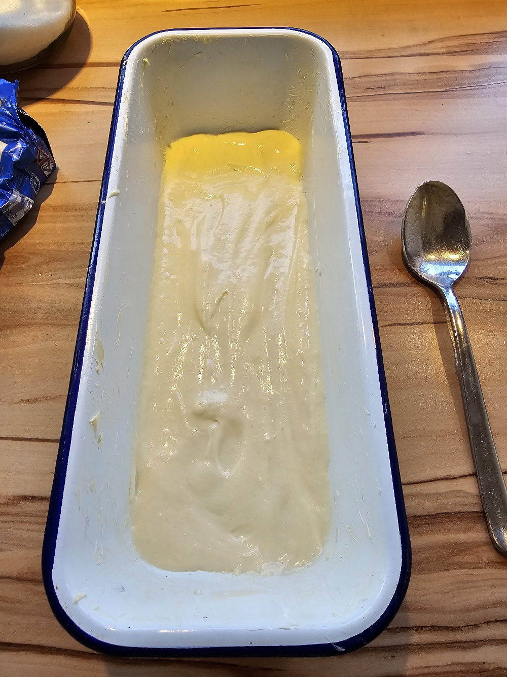 Backen der ersten Schiicht des Baumkuchens