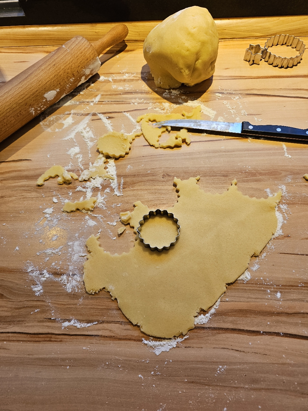 Ausgestochener Hildabrötchen Teig