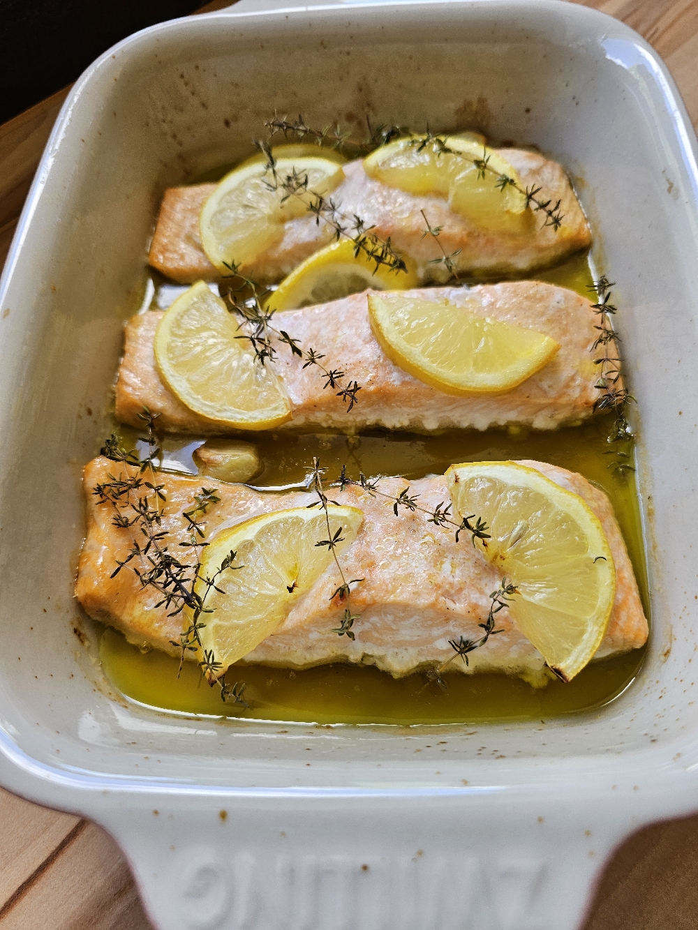 Zitronenlachs fertig aus dem Ofen