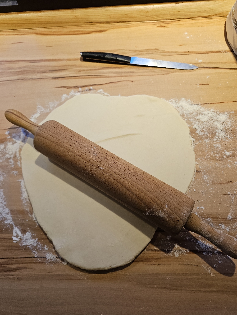 ausgerollter Vanilleteig