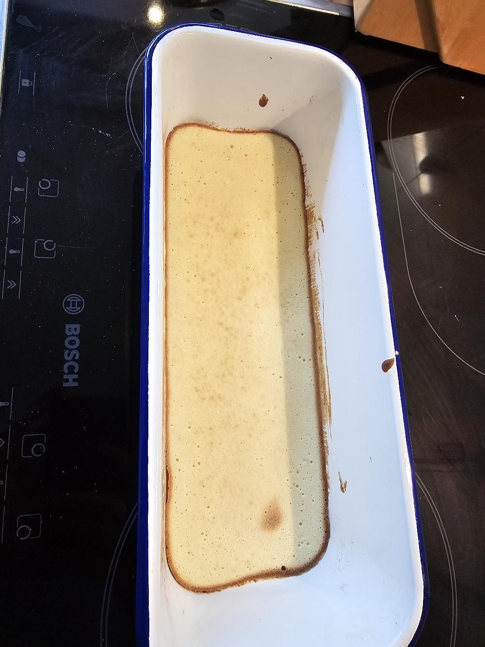 Backen der zweiten Schicht des Baumkuchens