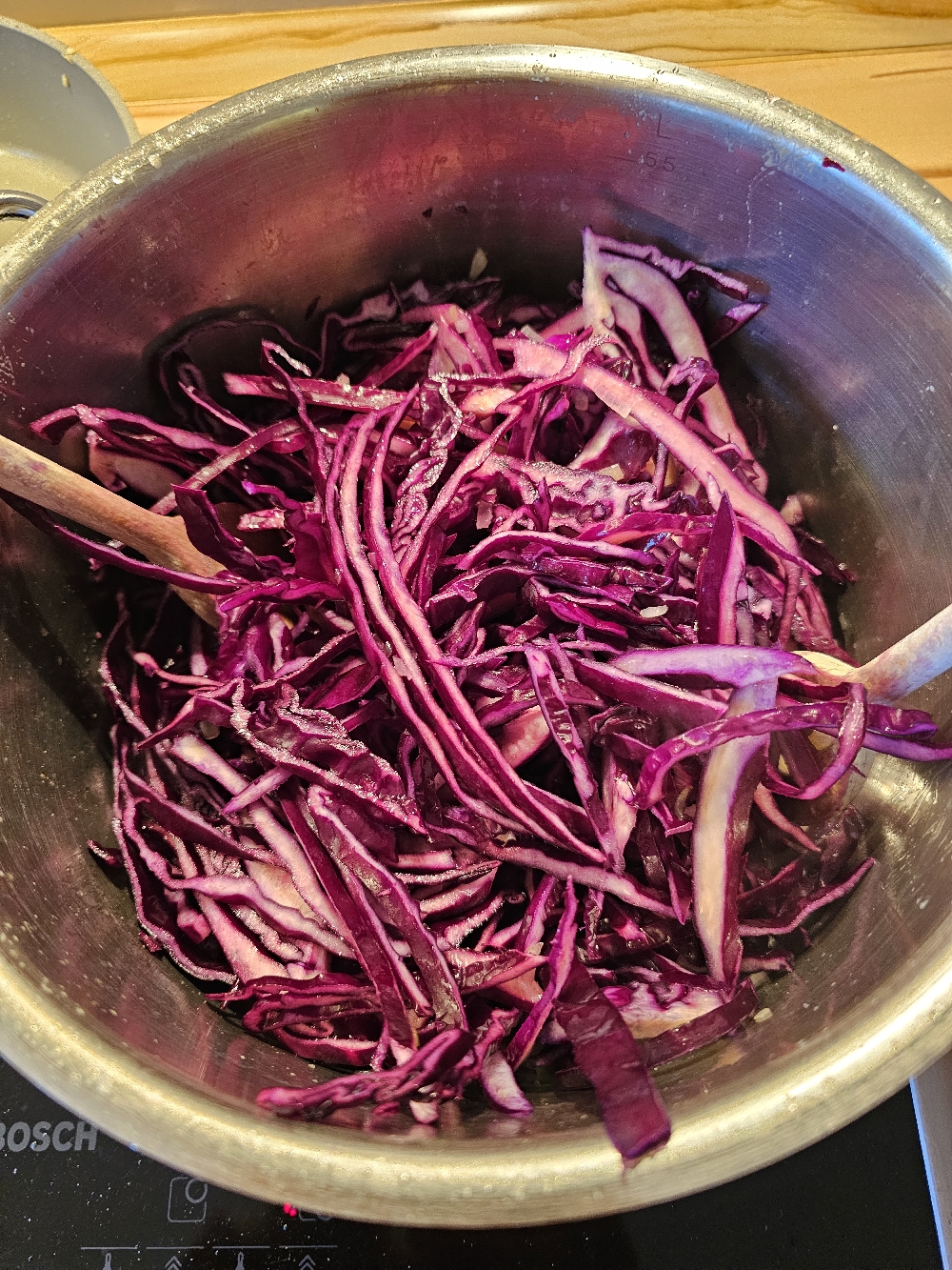 Geschnittener Rotkohl