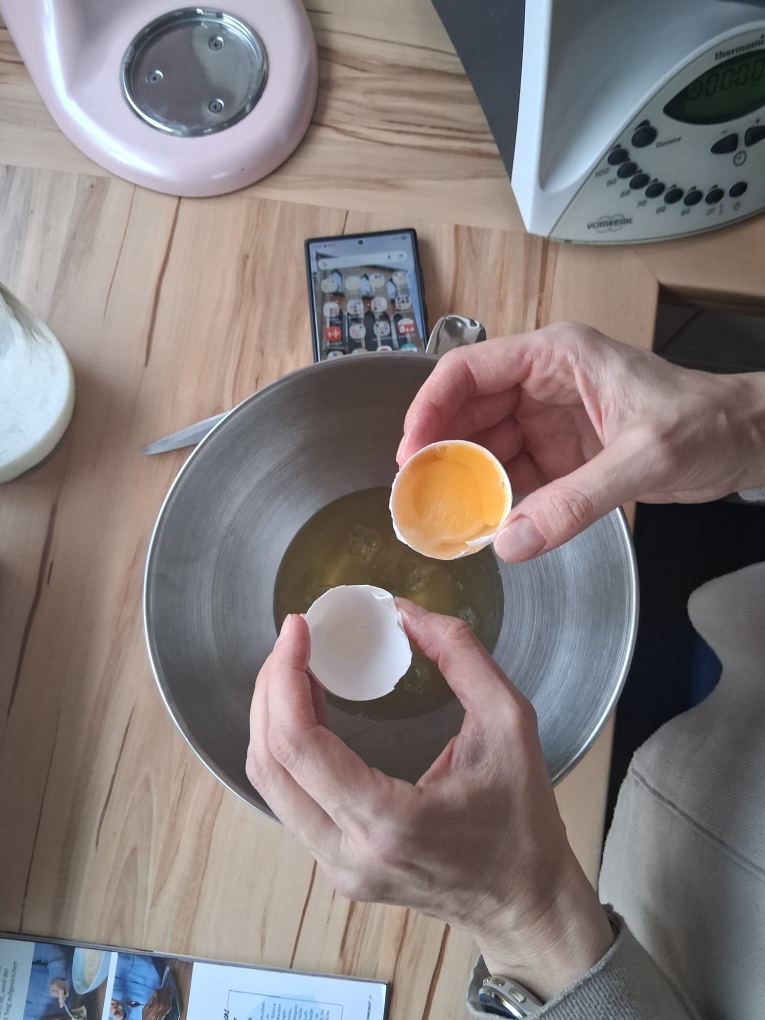 Trennen der Eier 