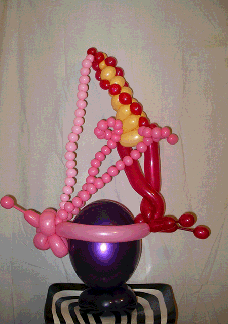 sculpture de ballons "chapeau de soirée"  8 ballons 260Q