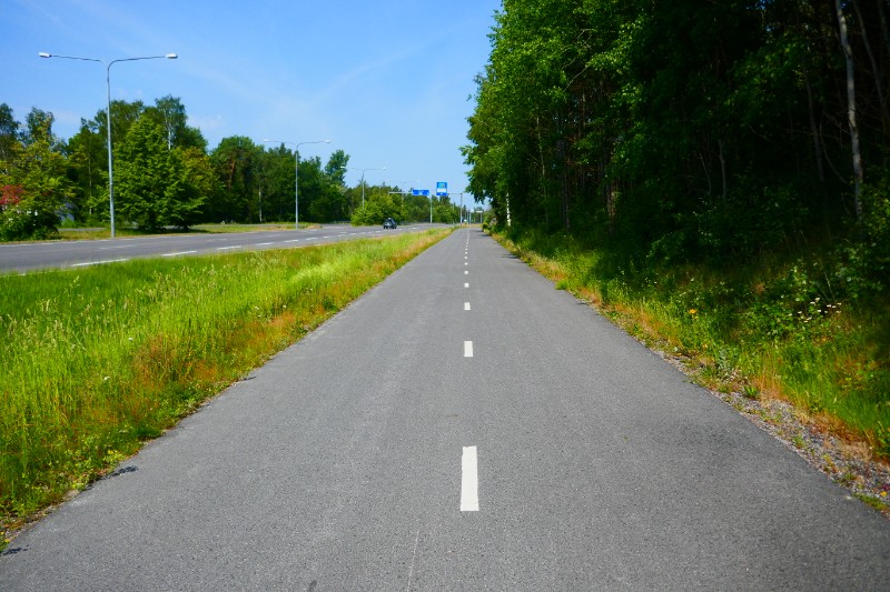 Fast vetgessen: das ist ein Radweg in Turku