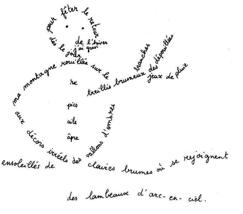 Guillaume Apollinaire - Le Général Hiver (calligramma)