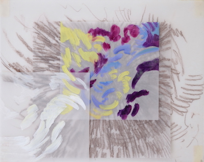 Four layers-70  [Oil on tracing paper, 20x25cm, 2020]