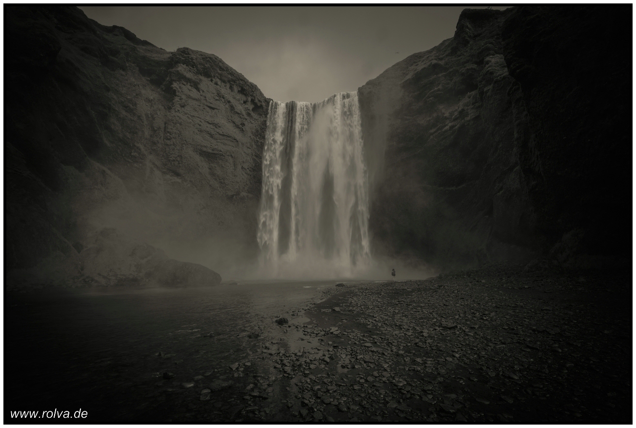 Wasserfall Skógafoss#Island#sw