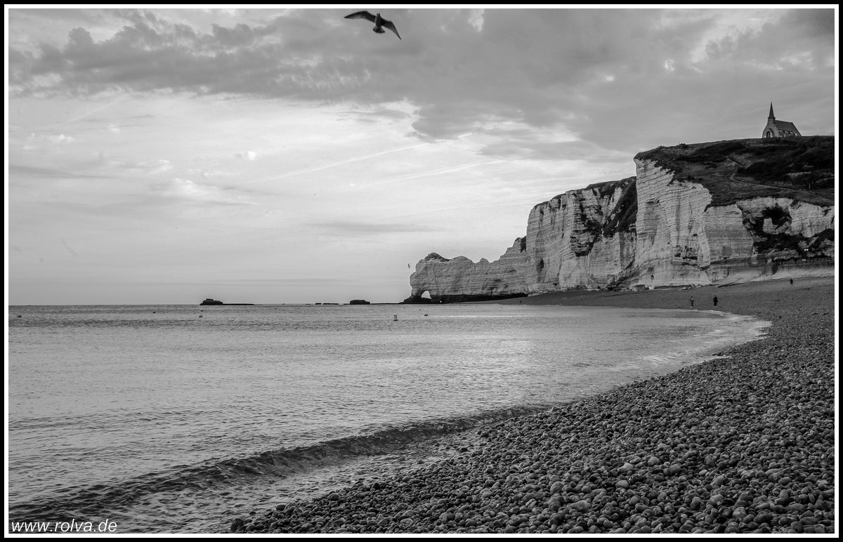 Etretat#Steine#Normandie#sw#Strand