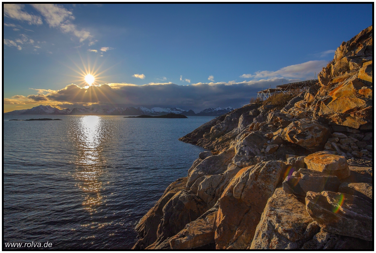 Henningsvaer#Lofoten#Sonnenuntergang#Trockengestelle