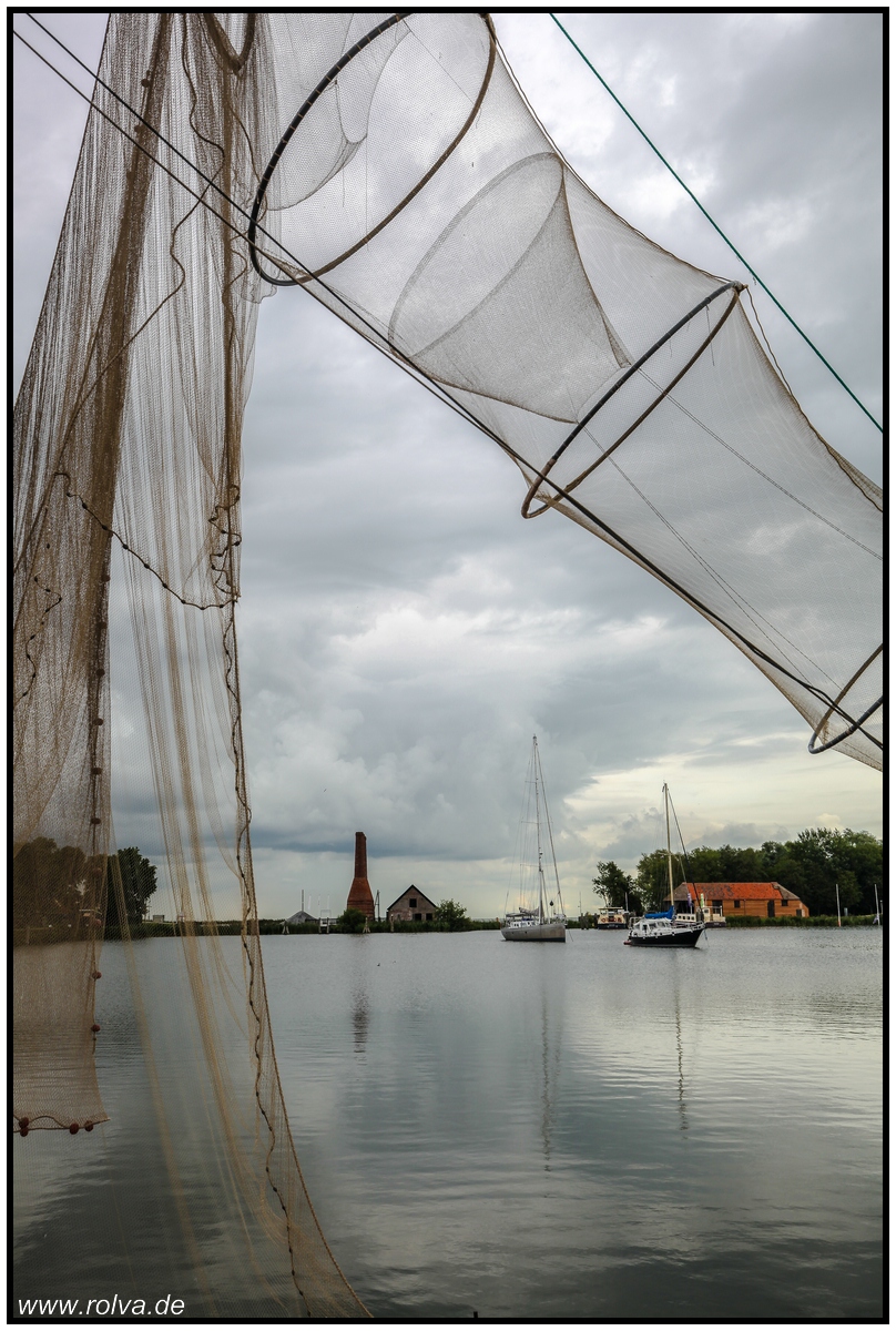 Fischreuse#Fischernetz#Segelschiffe