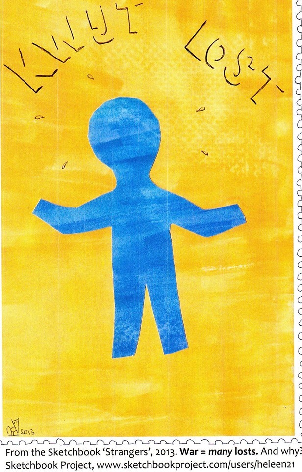 Eingehende MAIL - ART Projekt AGAINST " WAR " by Reiner Langer   von Heleen de Vaan , Holland 