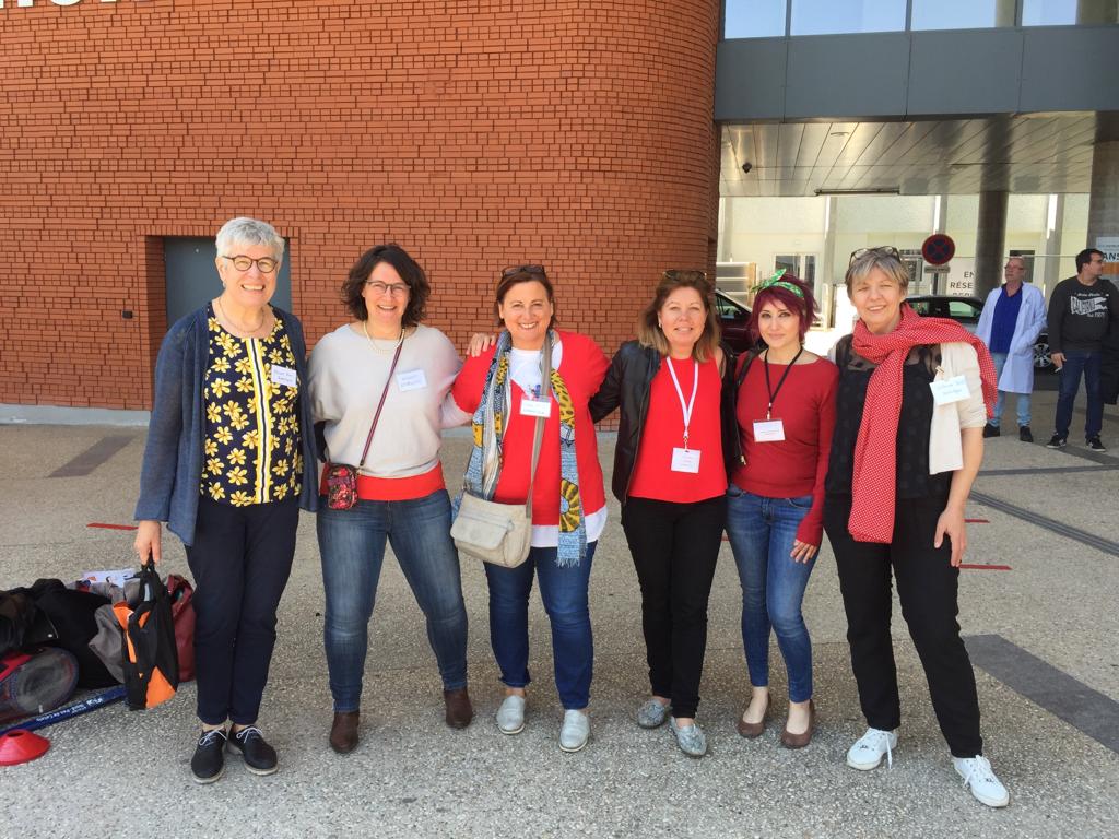 Groupement Collaboratif de Sophrologues au CHRU de Lille, devant l'Institut Cœur Poumons, Olympiades du Cœur 2019