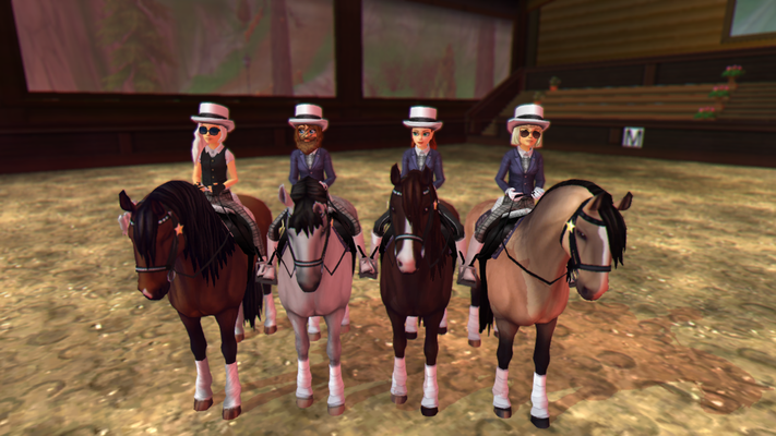 Dressur in der Reitarena