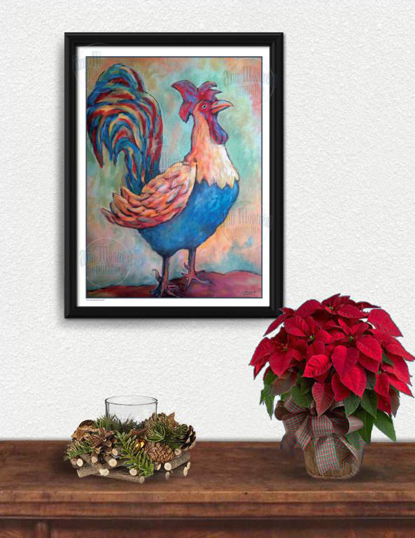 Le Coq - Acrílico sobre cartón, 51x61cm (Colección privada) - Héctor Olivera