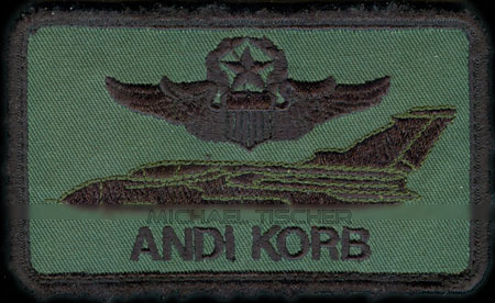 Taktisches Luftwaffengeschwader 33, Büchel, Nametag, Command Pilot Wings, Tornado. Patch donated by former TaktLwG 33 Commander Andreas Korb.