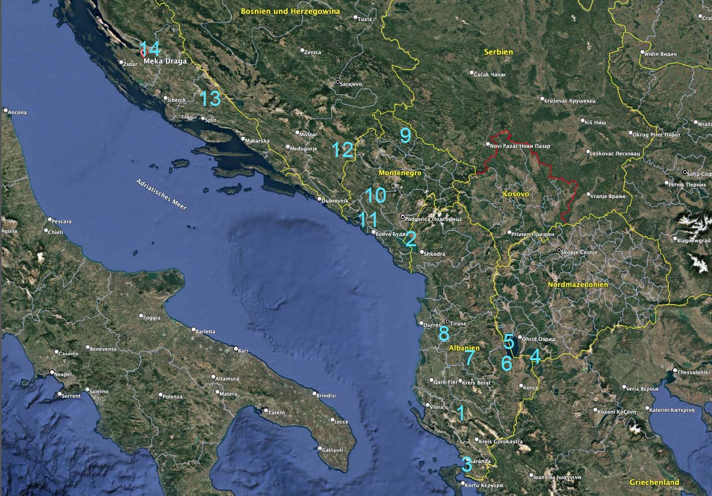 Seekajaktouren im westlichen Balkan