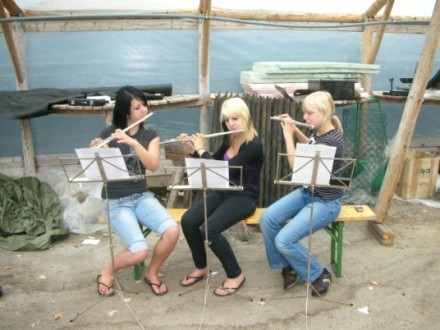 Üben im Gewächshaus