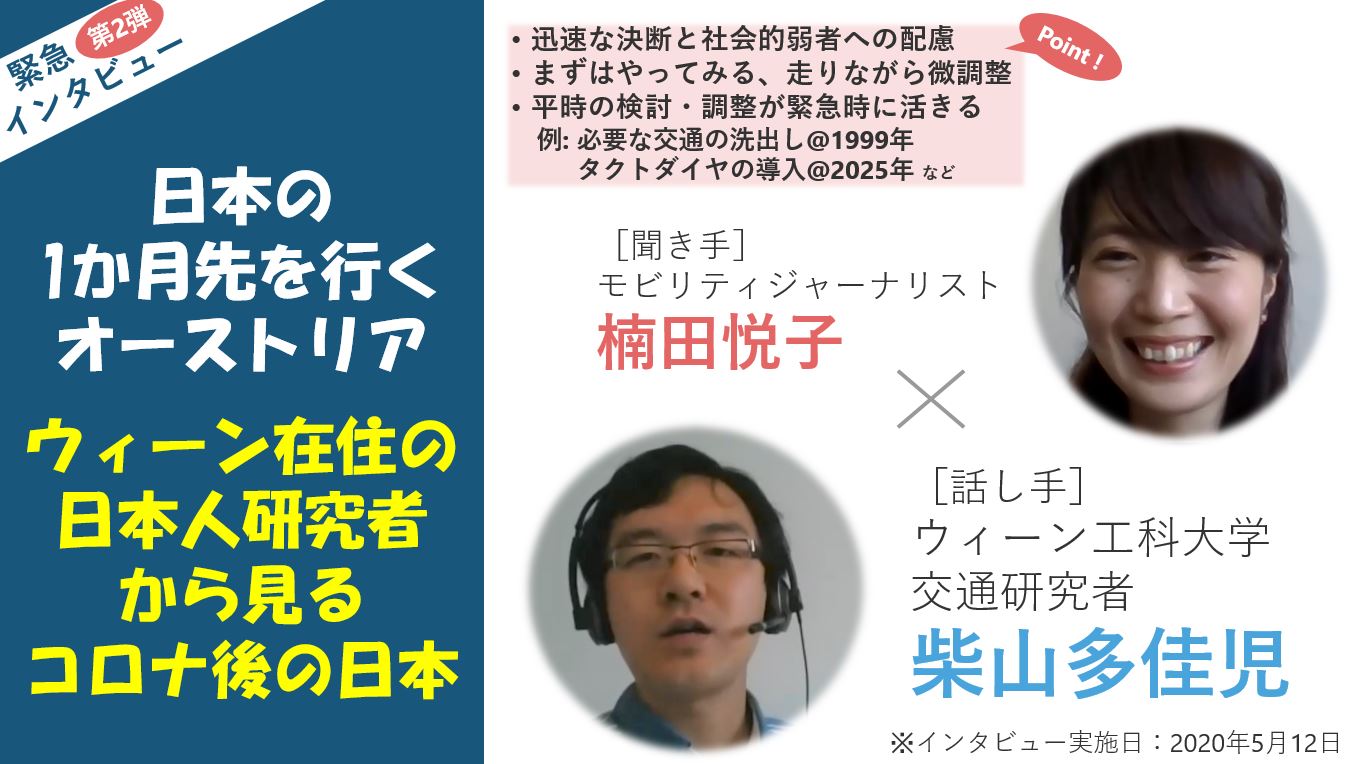 【インタビュー記事 第2弾】日本の１カ月先を行くオーストリアの公共交通政策