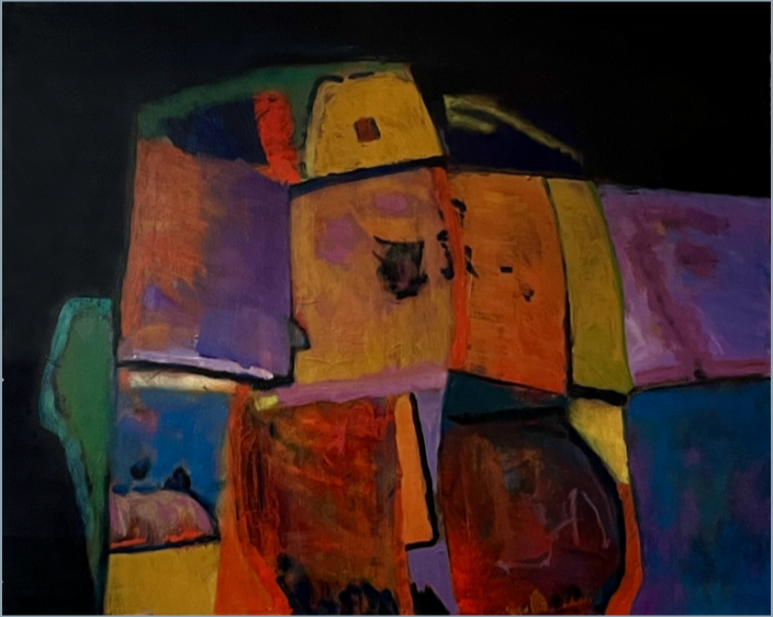 Fest in der Stadt - Öl auf Leinwand - 80 x 100 cm - € 600,-