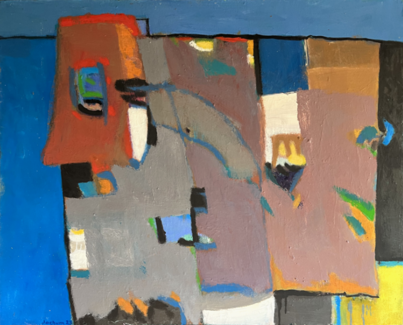 Ins Blau eintreten - Öl auf Leinwand - 80 x 100 - € 600,-