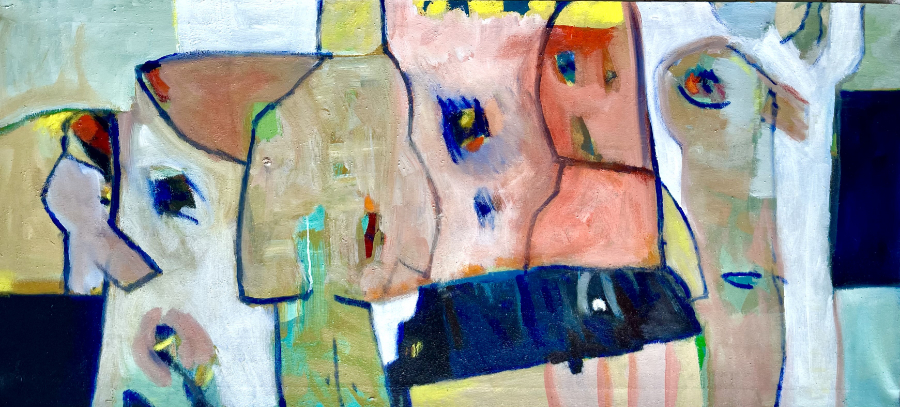 Beach Life - Öl auf Leinwand - 160 x 67 cm - € 700,-