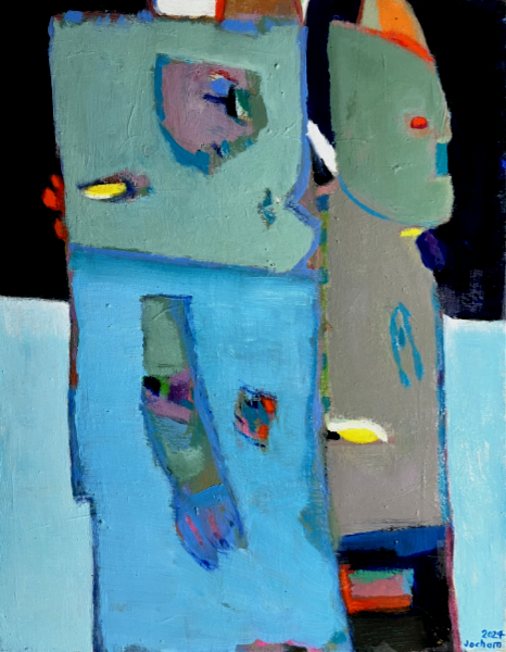 Paar im Winterlicht - Öl auf Leinwand - 80 x 65 cm - € 500;-