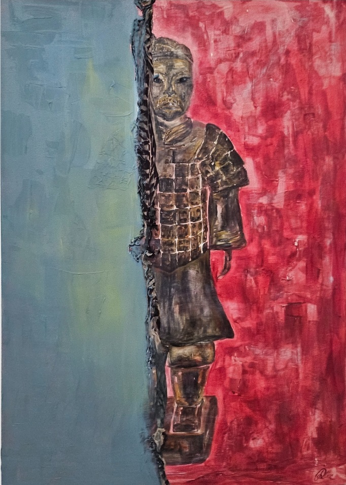 © Alice Schütte | Titel „ISAIA“  | Größe 70x100 cm | Mischtechnik auf Leinwand | Nr. 10-40350